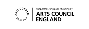 Supported using public funding at Arts Council England Logo